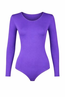 J&C Dames body 6889 met lange mouw slipmodel Paars