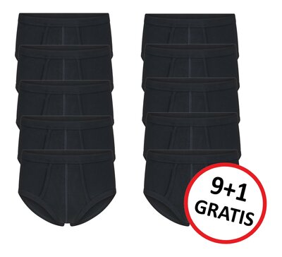 Beeren 9+1 Pack heren slips M3000 Zwart