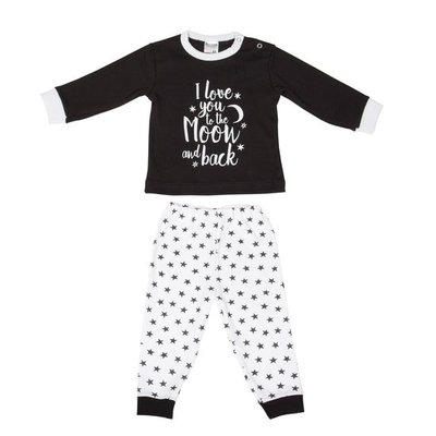 Beeren Baby pyjama "To the Moon" Zwart