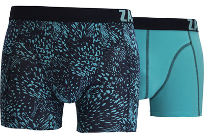 Zaccini 2-pack Heren boxershorts Summer Spray Blue