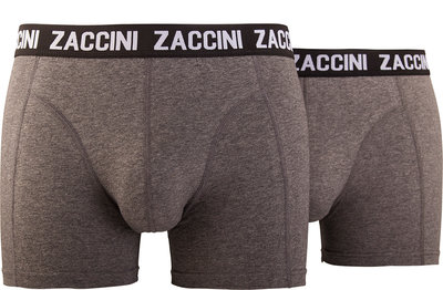 Zaccini 2-pack Heren boxershorts Grey Melee