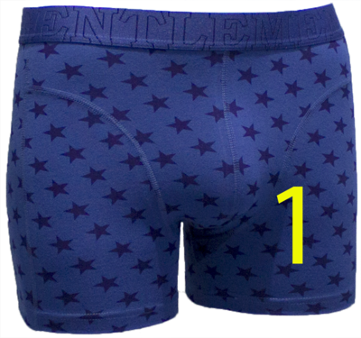 Gentlemen Heren boxershort Stars 1 Blauw