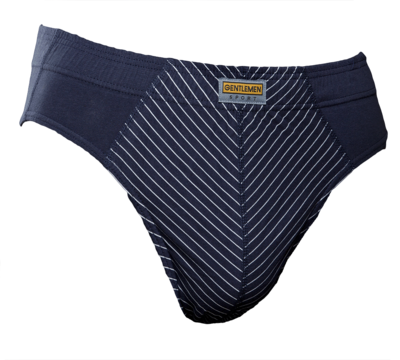 Gentlemen Heren slip met krijtstreep Navy