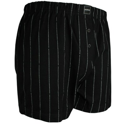 Suaque Heren boxershort Zwart met krijtstreep